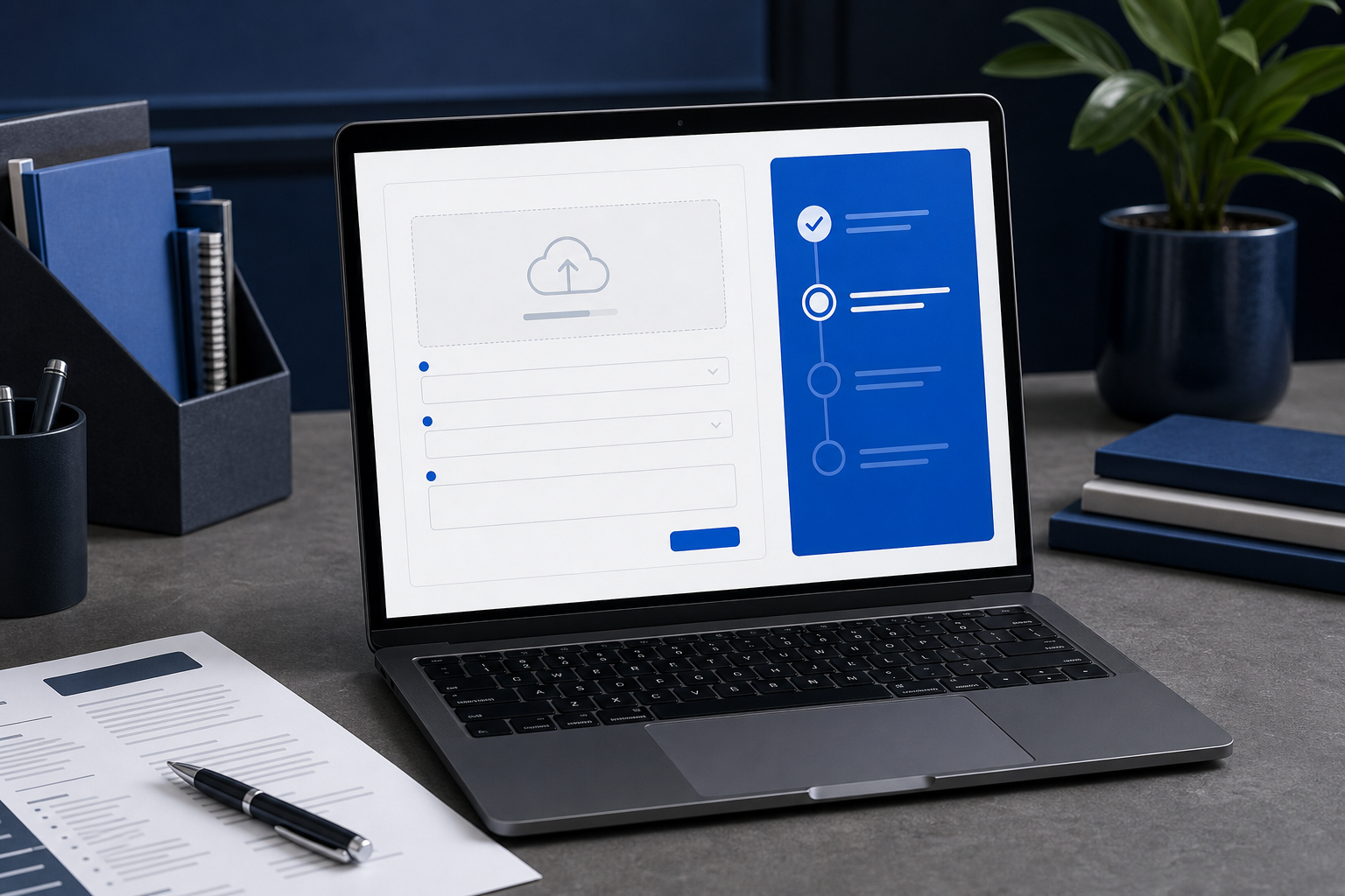 Desktop web intake flow for a free resume review